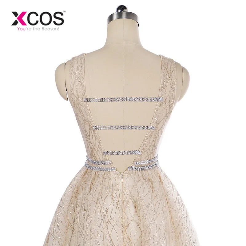 Real Photos Tulle Crystal Bling Champagne Color Party Occasion Formal Long Evening Dress 2018 Robe De Soiree | Свадьбы и торжества