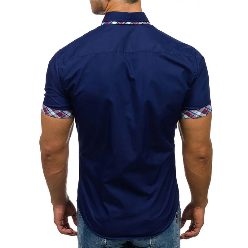 Новая брендовая мужская одежда 2018 модная рубашка приталенная Мужская гавайская