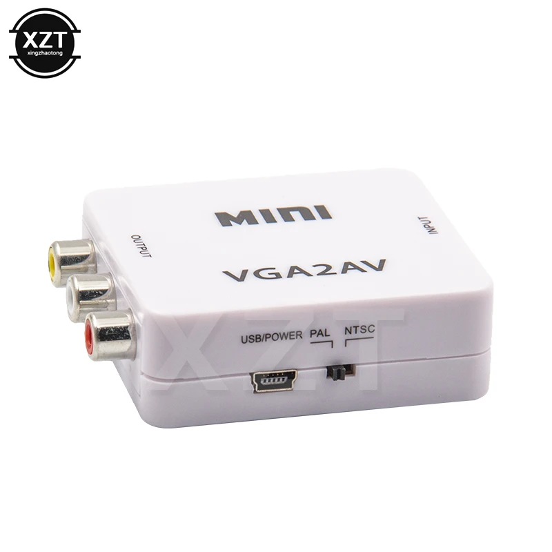 Композитный адаптер 1080P HDMI Mini VGA в RCA AV конвертер с аудио 3 5 мм VGA2AV / CVBS + ПК HDTV