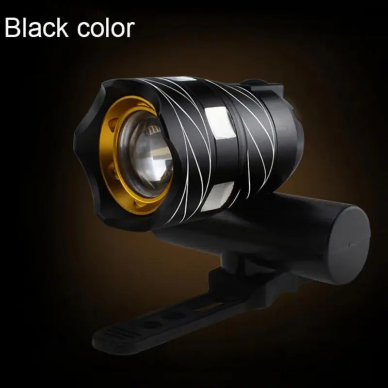 black XC USHIO USB Перезаряжаемый светодиодный велосипедный фонарь масштабируемый 15000лм T6 светодиодный передний фонарь для велосипеда 3 режима велосипедная фара - Цвет: black