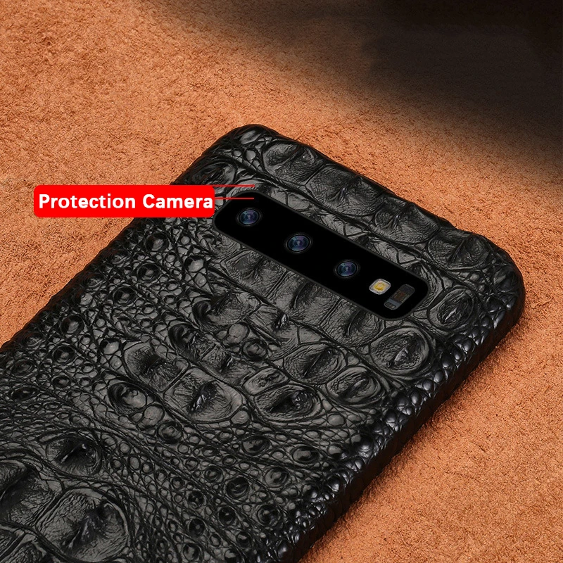 Роскошный чехол из натуральной крокодиловой кожи для samsung S10 Plus S10 Lite E Note 10 Pro Чехол ручной работы для Galaxy Note 9 10 8 S9 S8 Plus+ fundas S10e s10Lite S10+ shell couqe