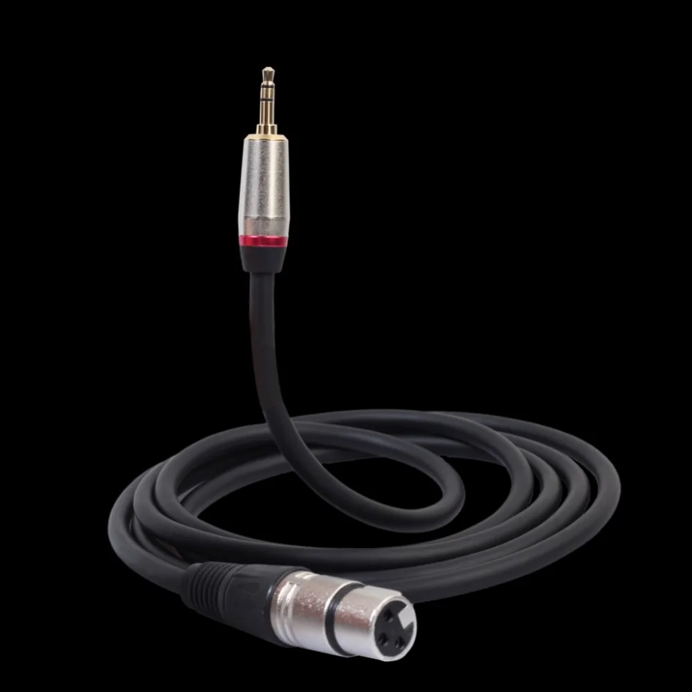 REXLIS XLR 3-контактный разъем для правого угла 1/8 XLR3F 3 5 мм TRS DV камеры/микрофона mic