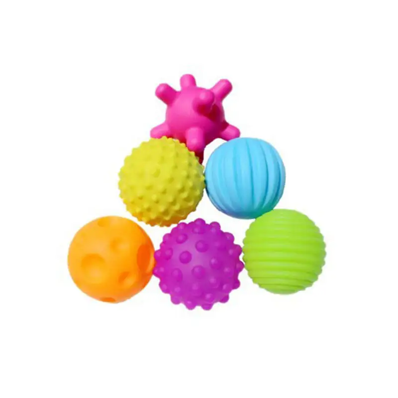 

6 шт./компл. Детские ручные массажные шарики тактильное восприятие Мягкий шар для кистей рук ранняя развивающая игрушка для детей