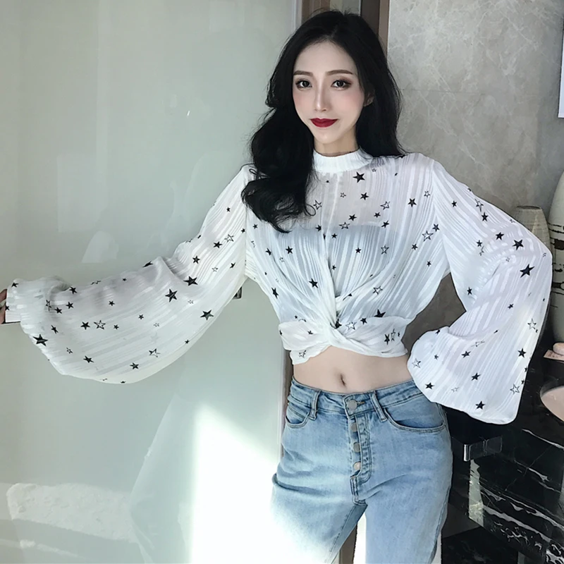 Брендовая женская блузка moda feminina новая весенняя в Корейском стиле эстетическая