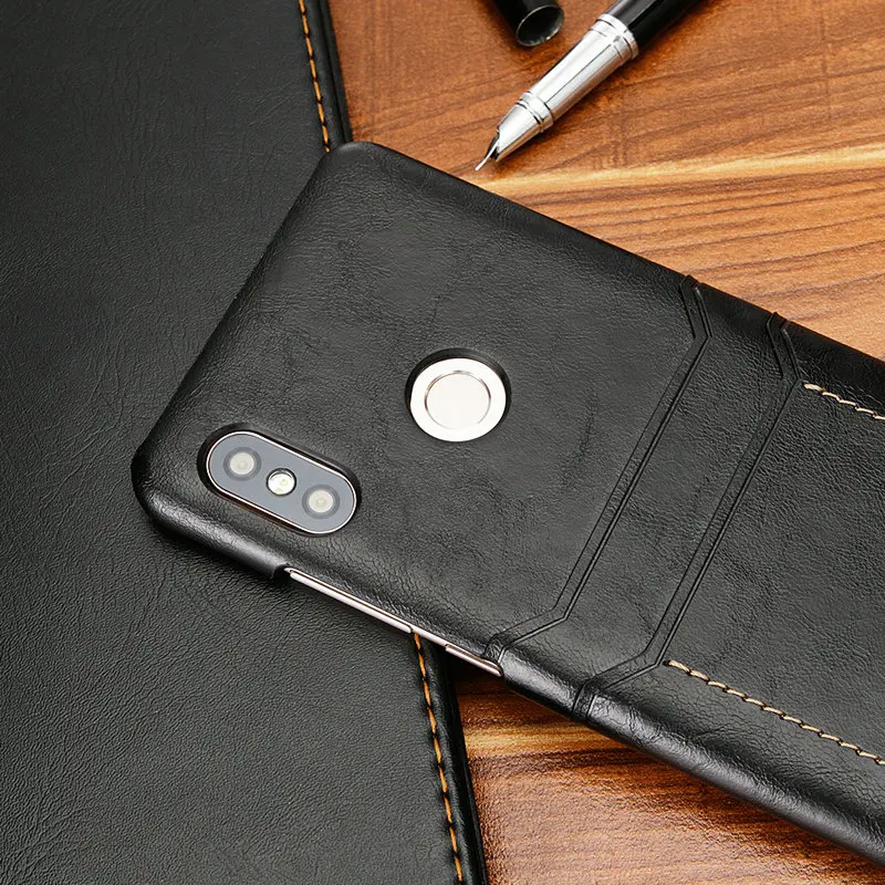 Слоты для карт задняя крышка Xiaomi Redmi Note 5 Pro винтажный кожаный ПК Plus Redmi5 Coque Fundas |