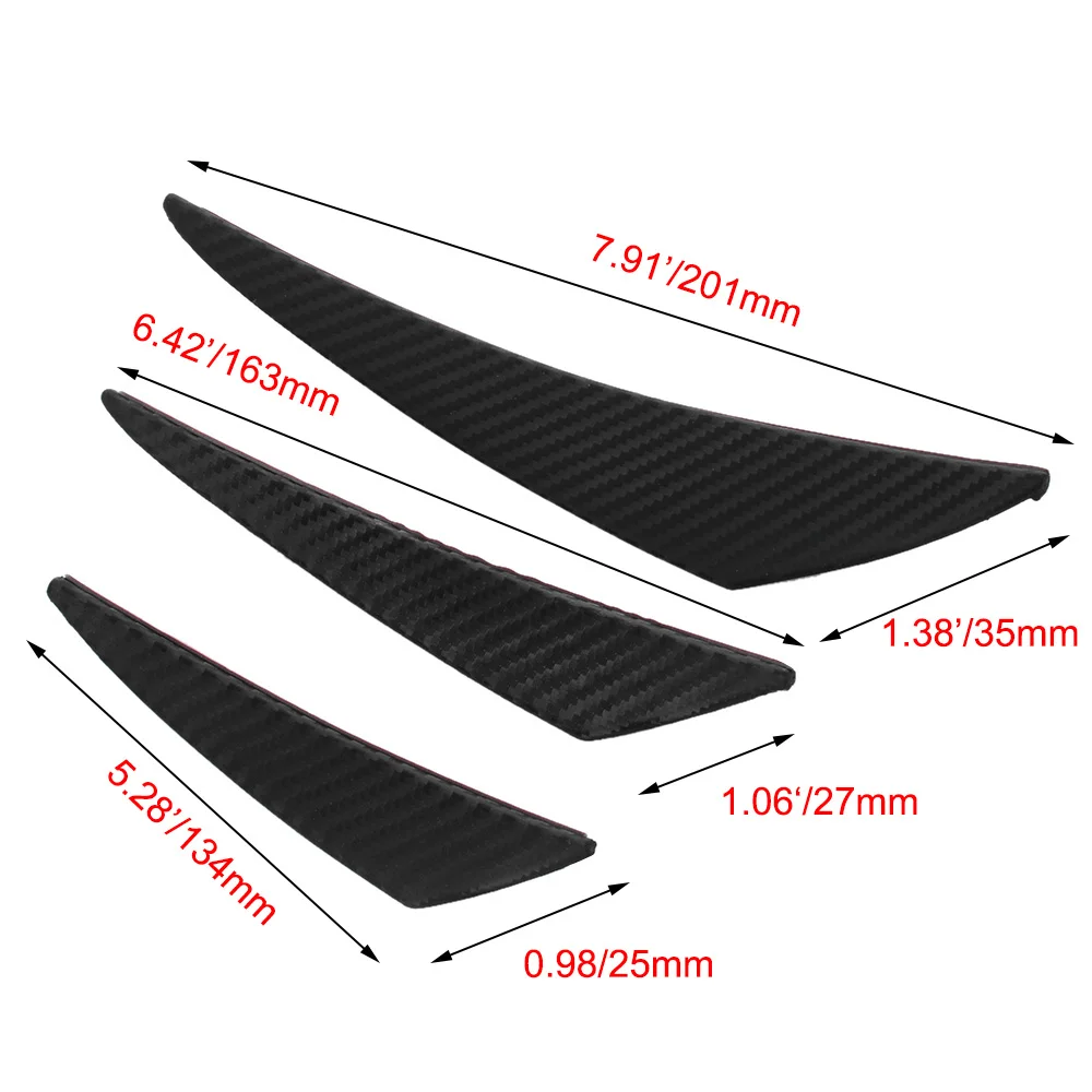 6 шт./компл. Универсальный Рассеиватель для переднего бампера и губ|Амортизаторы|