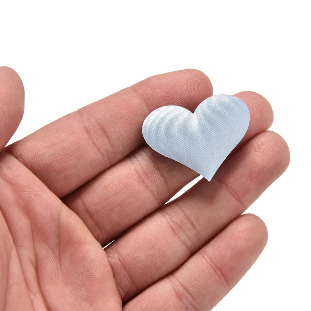 Искусственные цветочные лепестки из атласной ткани в форме сердца для украшения