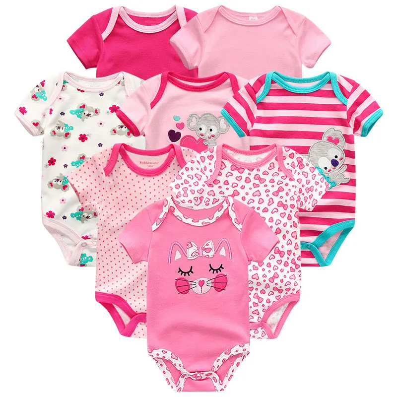 Baby Clothes 14 Детская одежда на возраст от 8 до шт./компл. хлопок, комплект одежды для новорожденного мальчика и девочки, комбинезон летние шорты с длинными рукавами для младенцев, Костюмы с принтом в виде животных для детей, пижамный комплект для мальчиков и девочек; roupas de bebe - Цвет: Baby Clothes 14