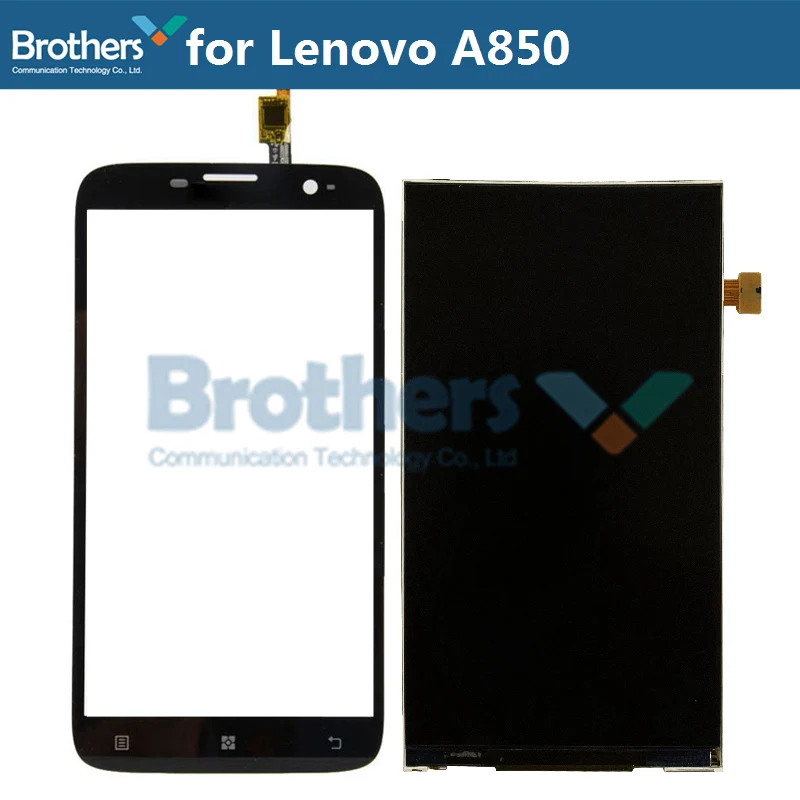 Black Touch and LCD 1 комплект для lenovo A850 ЖК-дисплей+ сенсорный экран Dcreen дигитайзер для lenovo A850 ЖК-экран телефон Замена Тест рабочий Топ - Цвет: Black Touch and LCD