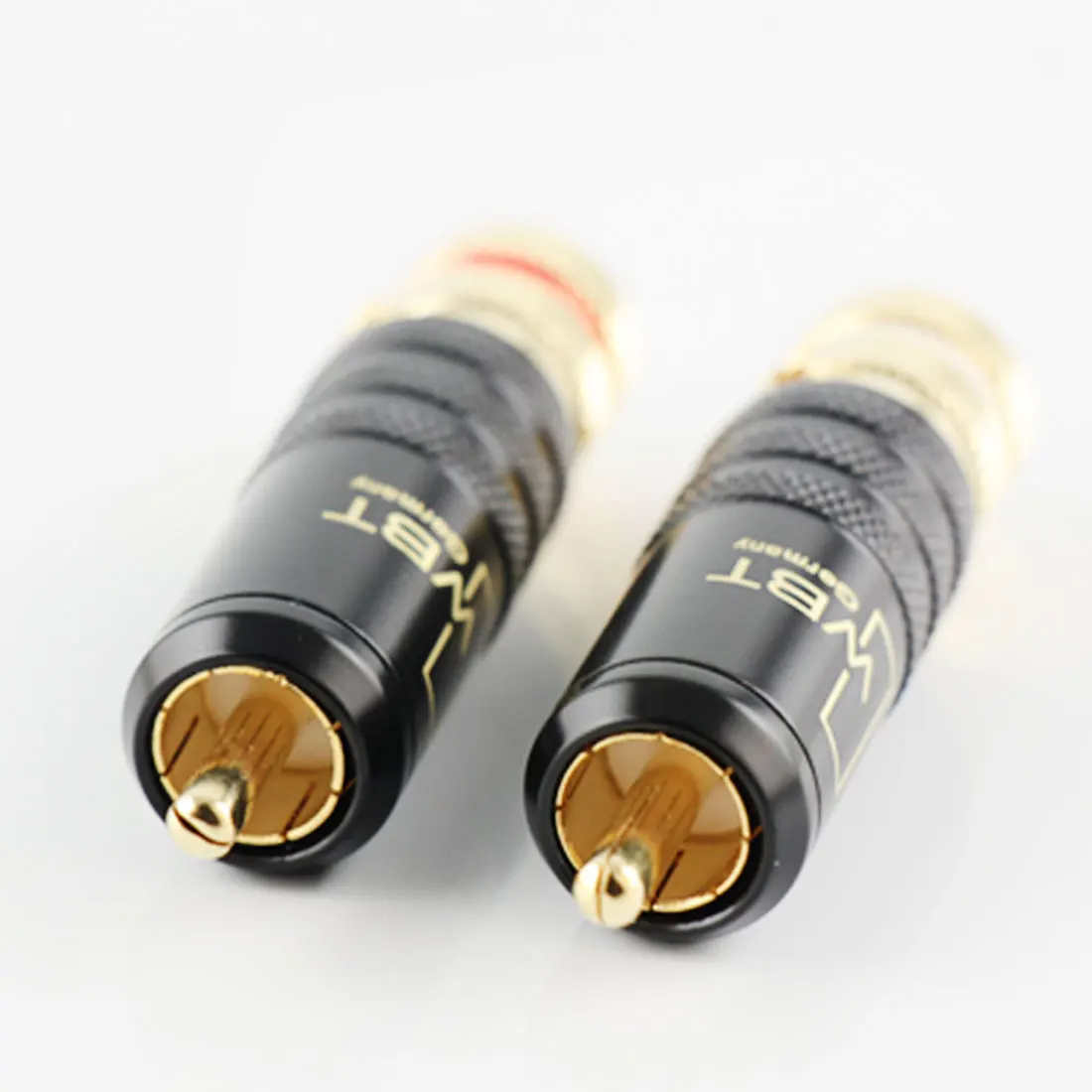 Позолоченный медный RCA штекер прочный WBT Разъем винты пайки Блокировка Аудио Видео штекер красный+ белый