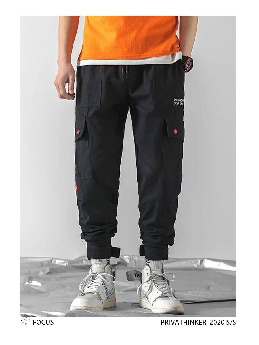 Privathinker Joggers Ankel-length камуфляжные штаны мужские японские спортивные штаны с карманами мужские корейские штаны спортивные штаны в стиле хип-хоп 4XL
