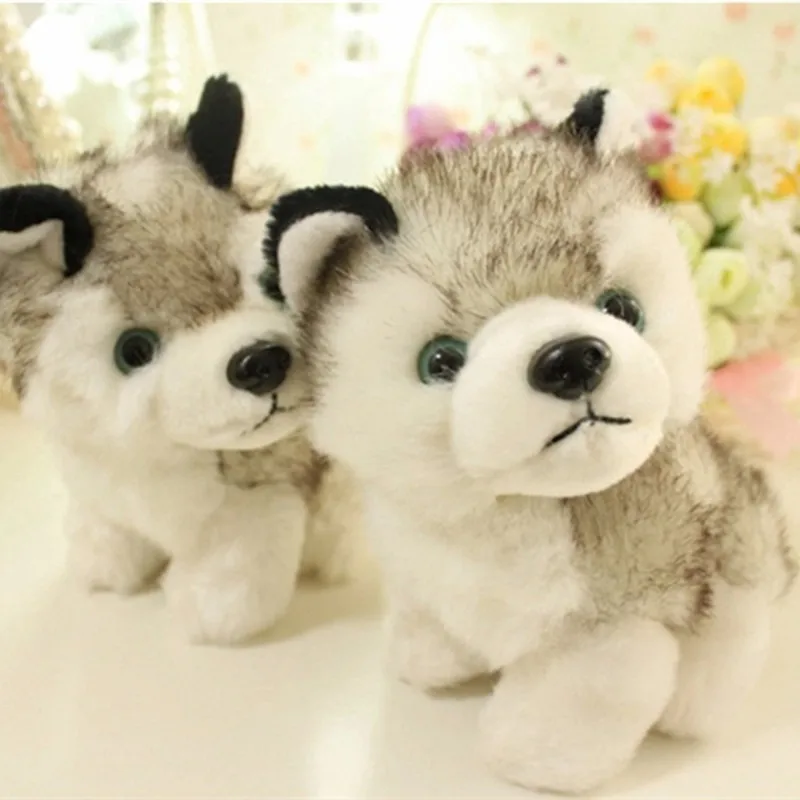 J244 Kawaii! Новое поступление 20 см супер милая симуляция Хаски чучело собаки плюшевая