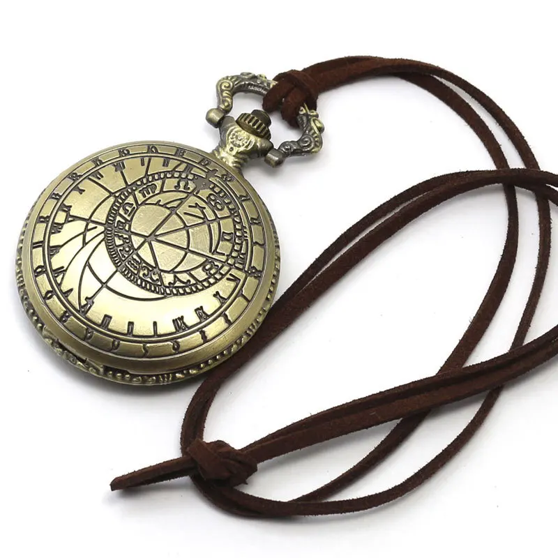 Бронзовый Рисунок компас кварцевые карманные часы металлическая фоторамка