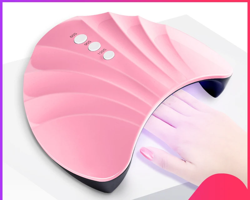 pink Aokitec УФ-светодиодный светильник для маникюра, мини USB лампа для ногтей, для всех гелевых отверждений, 3 времени, Быстросохнущий светильник, 12 бусин, USB зарядка, УФ-Сушилка для ногтей - Цвет: pink