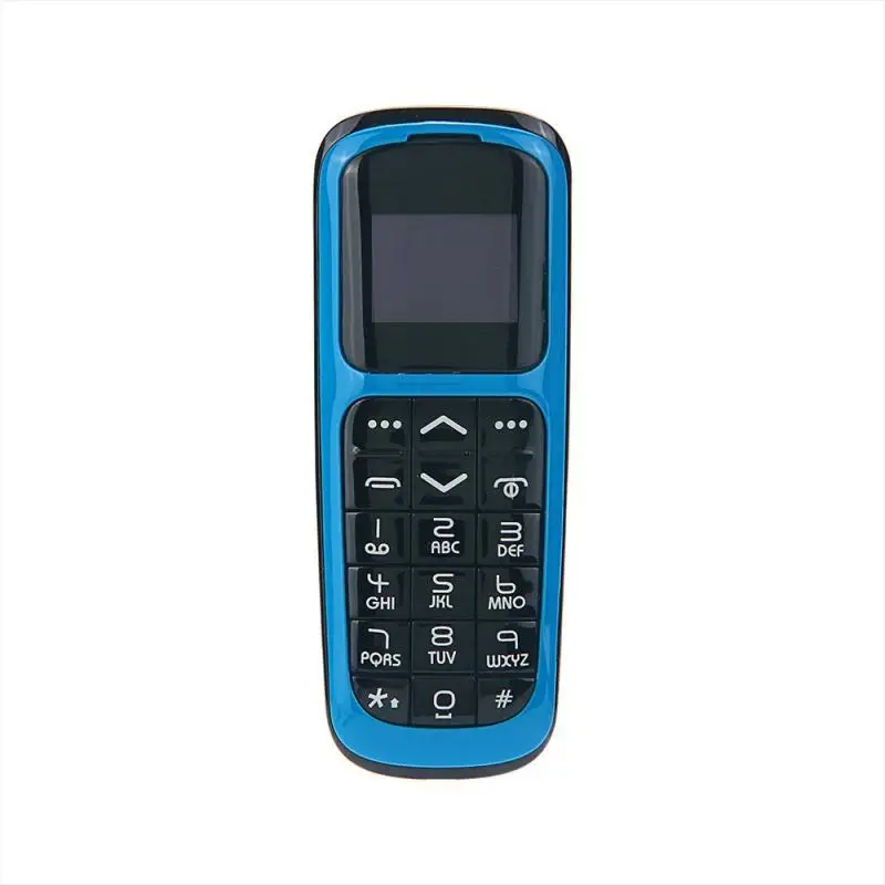 blue V2 четырехдиапазонный Bluetooth Dialer Мини Мобильный телефон 0,66 дюймов одна sim-карта fm-радио сотовый телефон(не поддерживает карту памяти - Цвет: blue
