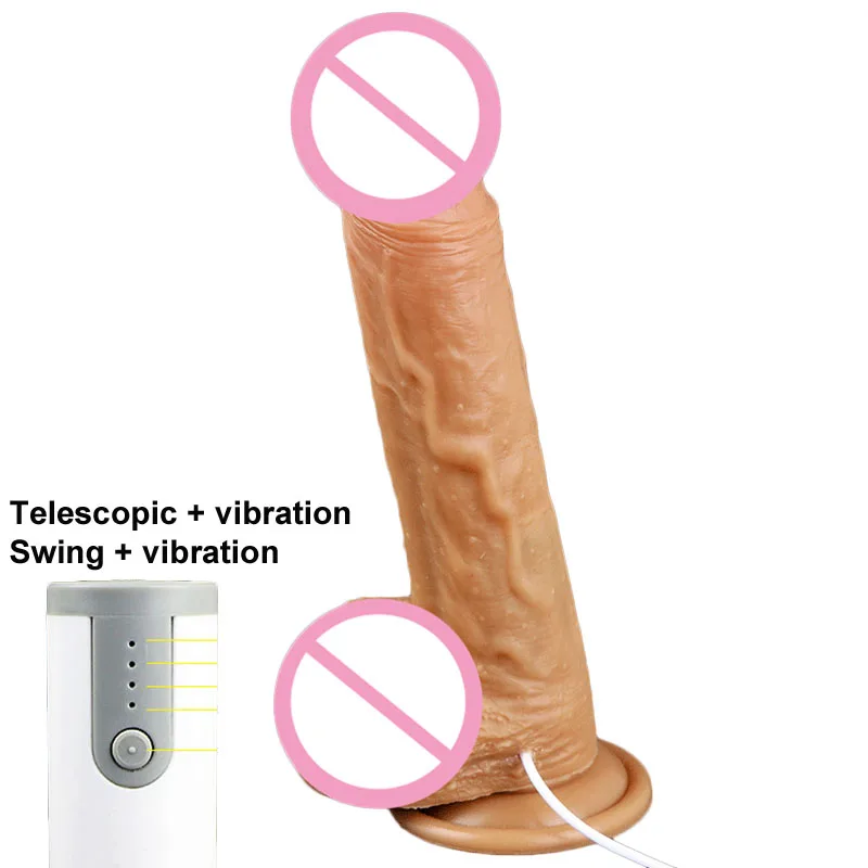12 Частотный Телескопический пенис супер реалистичный фаллоимитатор вибратор