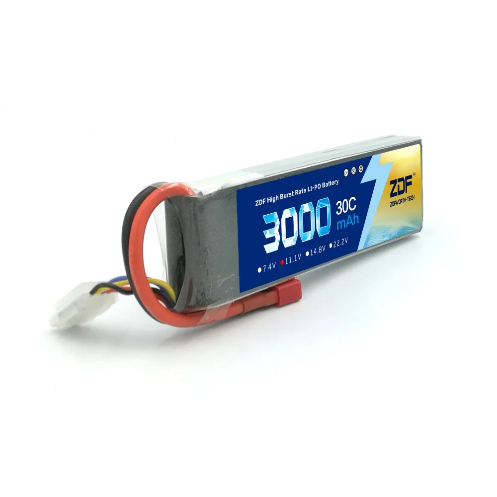 Аккумулятор ZDF Lipo 11 1 В 3S 3000 мА · ч 30C max60C для радиоуправляемого дрона квадрокоптера