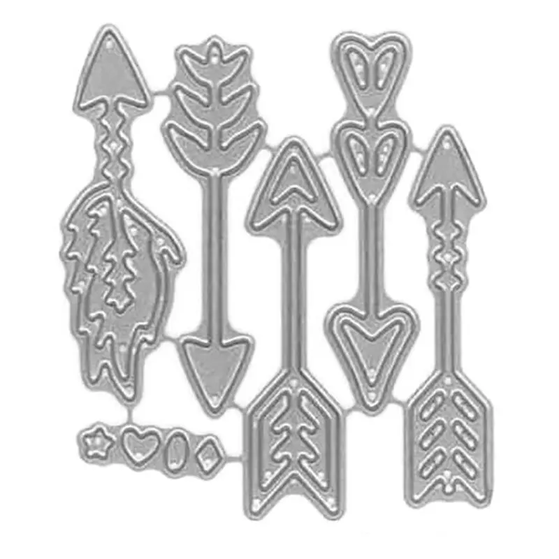 5 шт. любовь сердце стрела металлические режущие штампы декоративный шаблон для