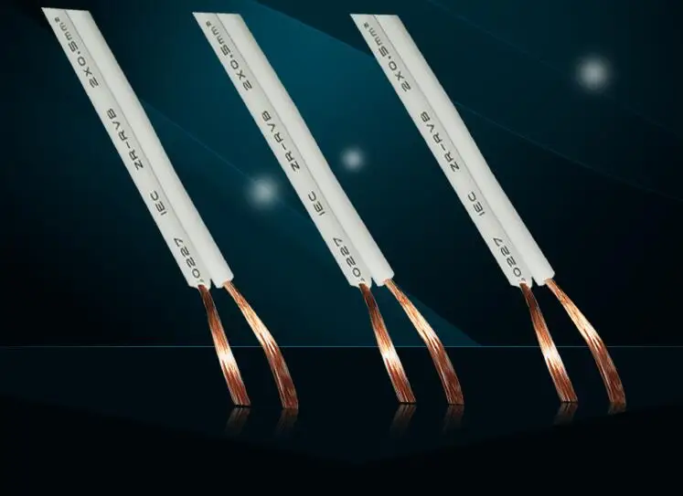 Бытовой Электрический провод 0 75 мягкий белый двухлинейный огнестойкий медный