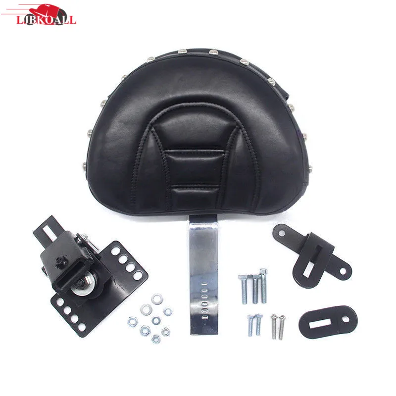 Мотоцикл Регулируемый драйвер Rider спинка сидения комплект с заклепками для Harley