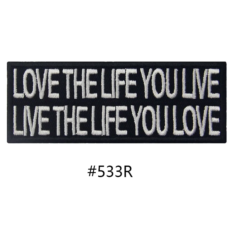 533-R Нашивки Embird вышитые Пришивные аппликации забавные слова говорящие ceo-friendly ручной работы 3D тактические нашивки для одежды нашивки - Цвет: 533-R