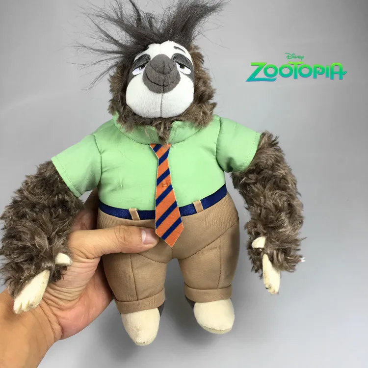 Zootopia bradypod Flash плюшевый Ленивец игрушка мягкая кукла 25 см 9,8" детский подарок