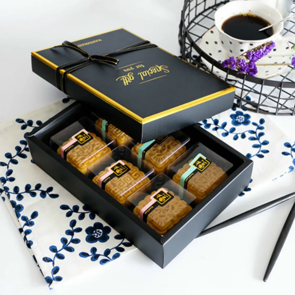 100 г коробка для пирожных с крышкой ледяная луна пластиковые коробки желток