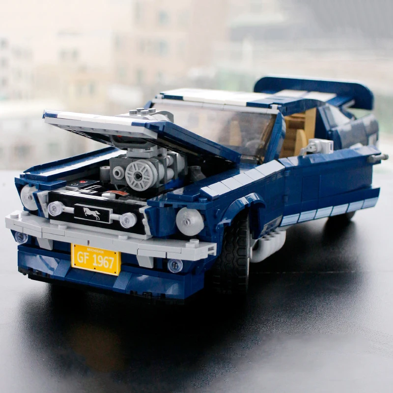 Creator Expert серии 1471 шт. Ford Mustang Спорт автомобиль строительные блоки кирпичи совместимы с брендом 10265 игрушка для детей