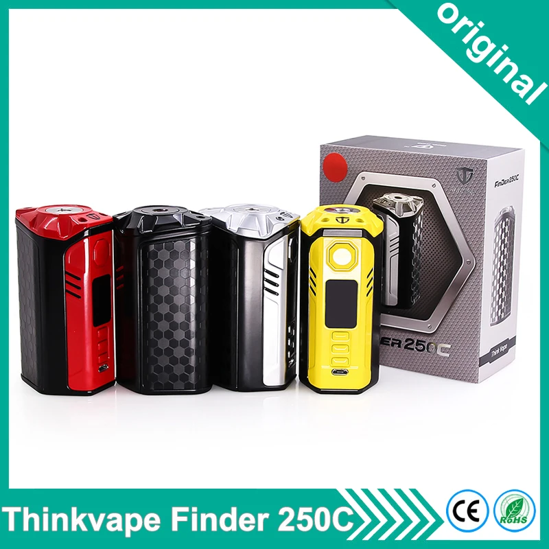Оригинальный Think Vape Thinkvape Finder 250c коробка мод 300 Вт Питание от Evolv DNA чип электронная