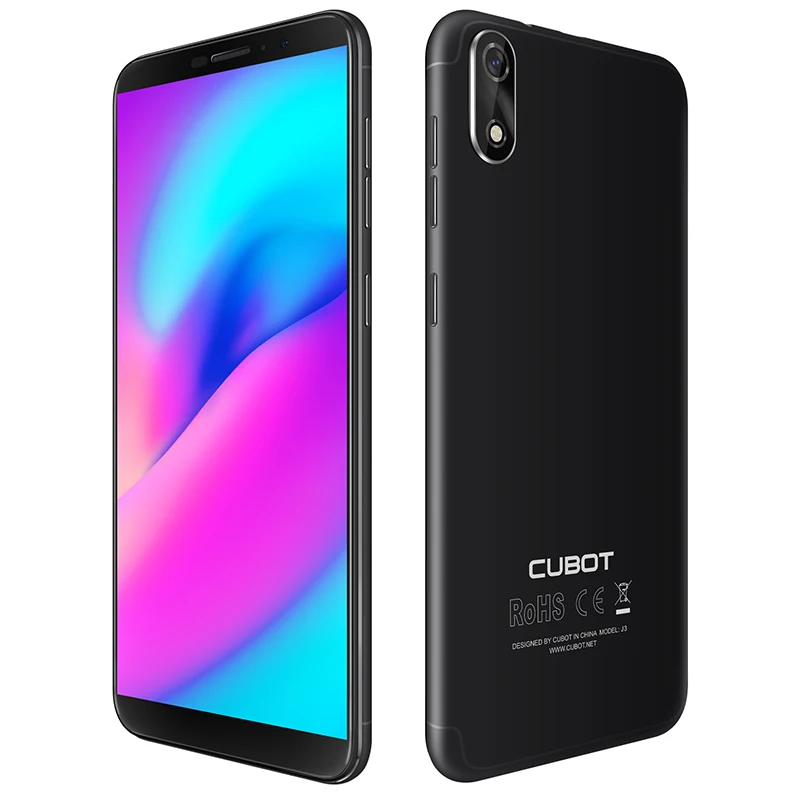 Смартфон Cubot J3 3g 5 0 дюймов Android GO MT6580 четырехъядерный 1. Hz 1 ГБ ОЗУ 16 Гб ПЗУ 8.0MP задняя
