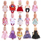 Одежда для куклы, одежда ручной работы, платье подходит для 18-дюймовой американской куклы и куклы для новорожденных 43 см, игрушечные аксессуары для девочек ПОКОЛЕНИЯ