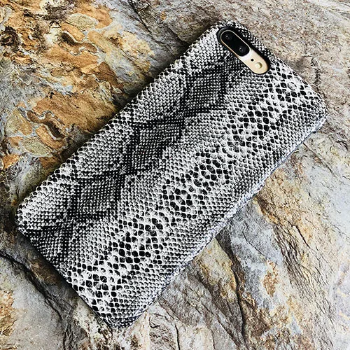 Gray Классный змеиная текстура чехол для телефона s для iPhone 6 6s 8 7 Plus XS чехол для Max XR Обложка на заднюю панель из искусственной кожи для iPhone 11 Pro Max Coque Fundas - Цвет: Gray