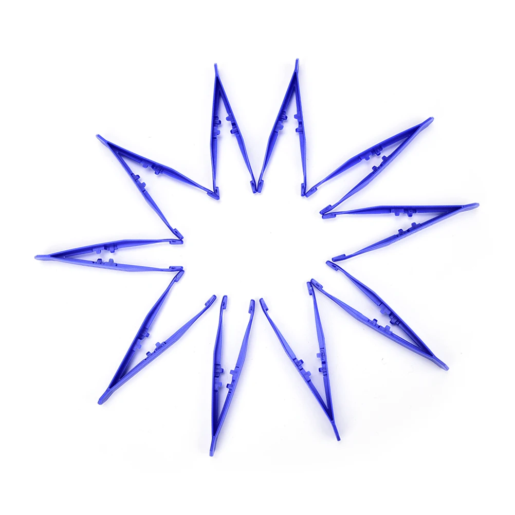 10 шт./компл. одноразовые медицинские принадлежности для татуировок пинцет синего