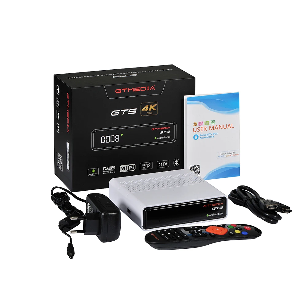 GTmedia GTS спутниковый ресивер DVB-S2 Android 6,0 tv BOX+ Бесплатный 12 месяцев IP tv сервер+ 5 Клинок CCcam сервер full hd GTMEDIA GTS