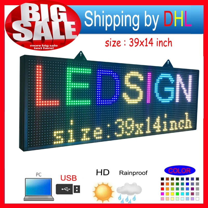 Крытый P10 SMD светодиодный вывески/Поддержка компьютера USB programmablefor полноцветный