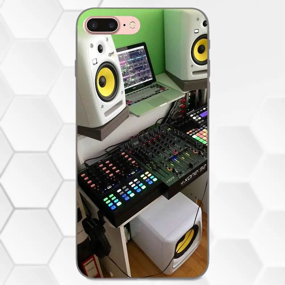 Мягкий чехол из ТПУ с узором винтажный цифровой миксер Dj поворотный стол для Apple