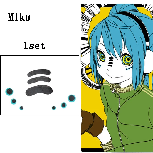 Маскарадные татуировки Brdwn VOCALOID Miku Rin/Len Luka Gakupo Gumi