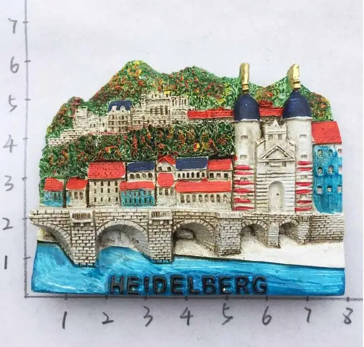 Heidelberg немецкий туристический сувенир для путешествий 3D резиновый магнит на