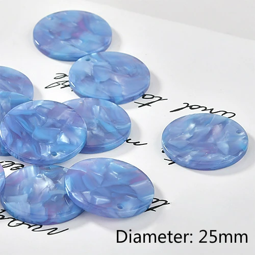 1-25mm Уксусная кислота круглый одиночный кран diy серьги кулон небольшой кулон Материал аксессуары - Цвет: 1-25mm