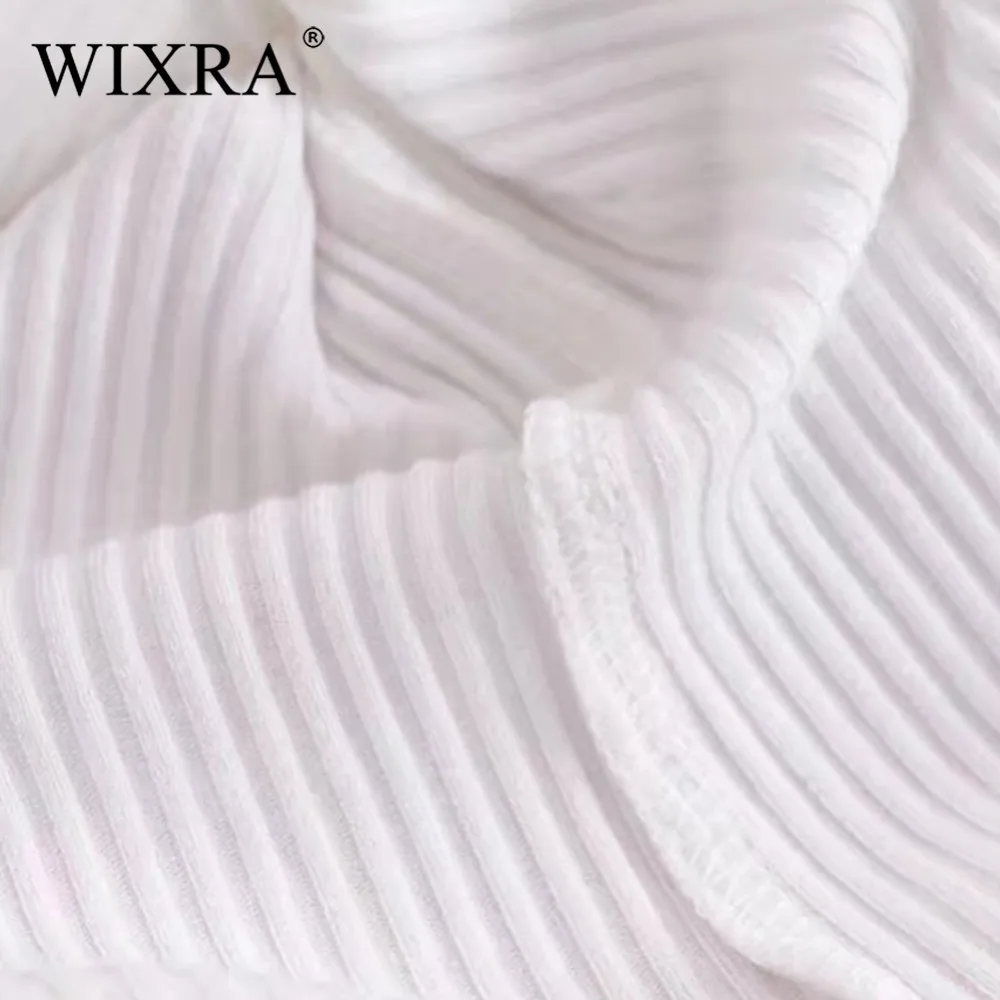 WIXRA базовый боди с открытыми плечами рюшами Летний комбинезон для фитнеса