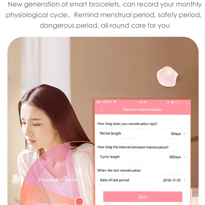 Женские Смарт часы F18 с монитором кровяного давления пульсометром фитнес