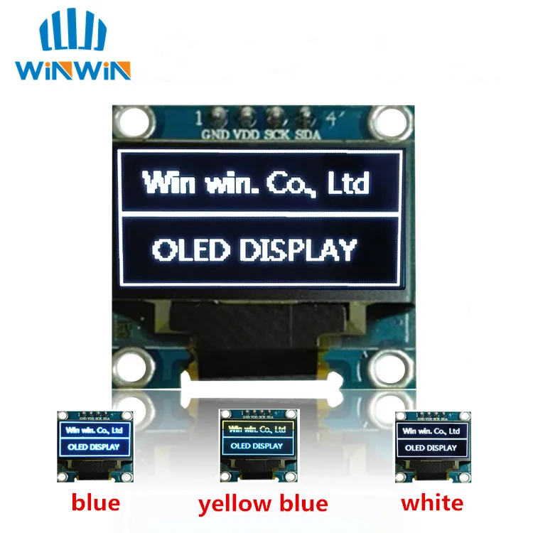 0,96 дюймовый IIC Серийный белый/синий/желтый OLED дисплей модуль 128X64 IEC SSD1306 12864 плата с ЖК-экраном для Arduino