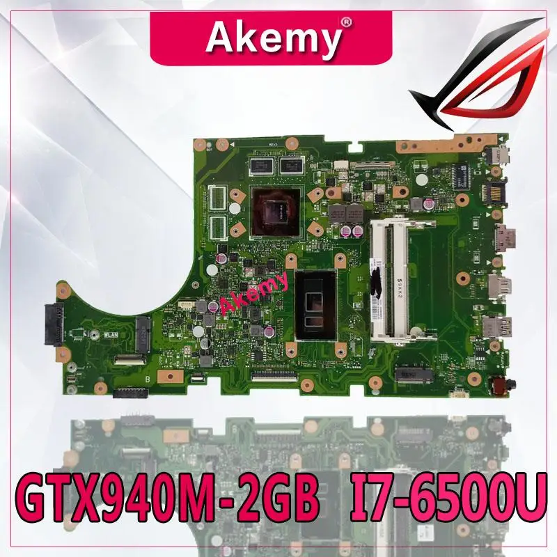 Akemy X756UB MAIN_BD./I7 6500U материнская плата для For Asus X756U X756UXM K756U ноутбука тест ОК