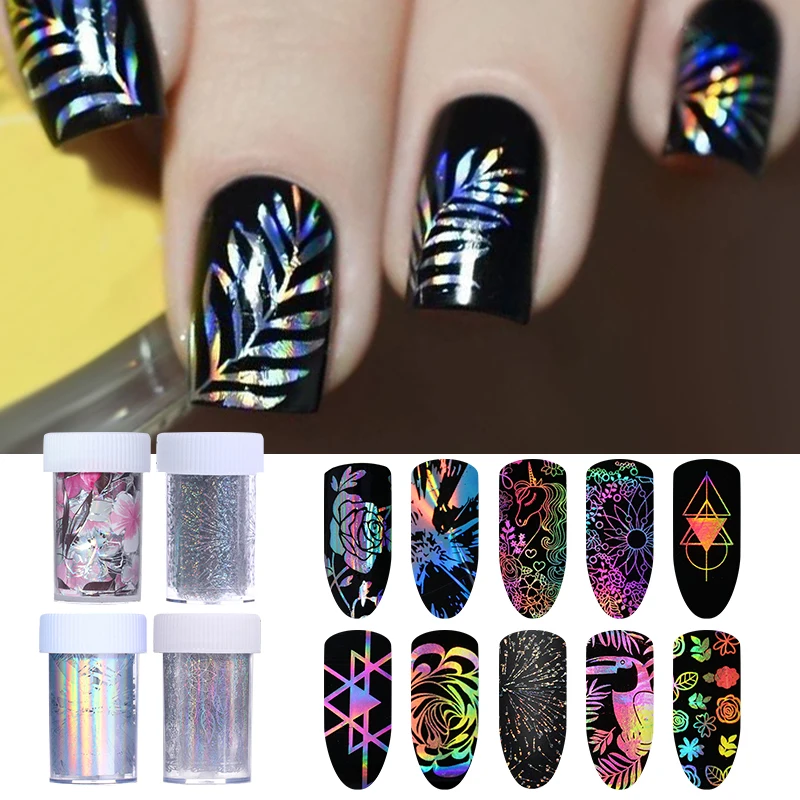 1 Rolls 4*100cm Holographic Nail Foils Starry Sky Glitter Art Transfer Sticker Paper Wraps DIY Foil | Красота и здоровье