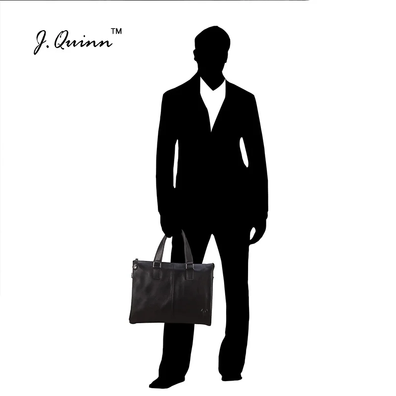 Мужской деловой портфель J.Quinn из натуральной кожи модные брендовые сумки для