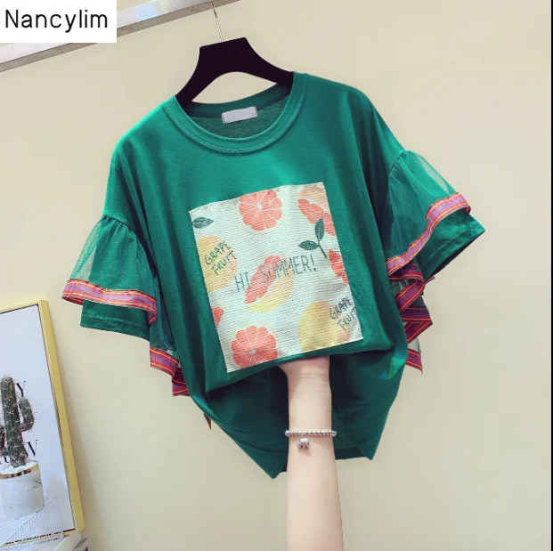 Летняя Свободная рубашка с круглым воротником в Корейском стиле универсальная