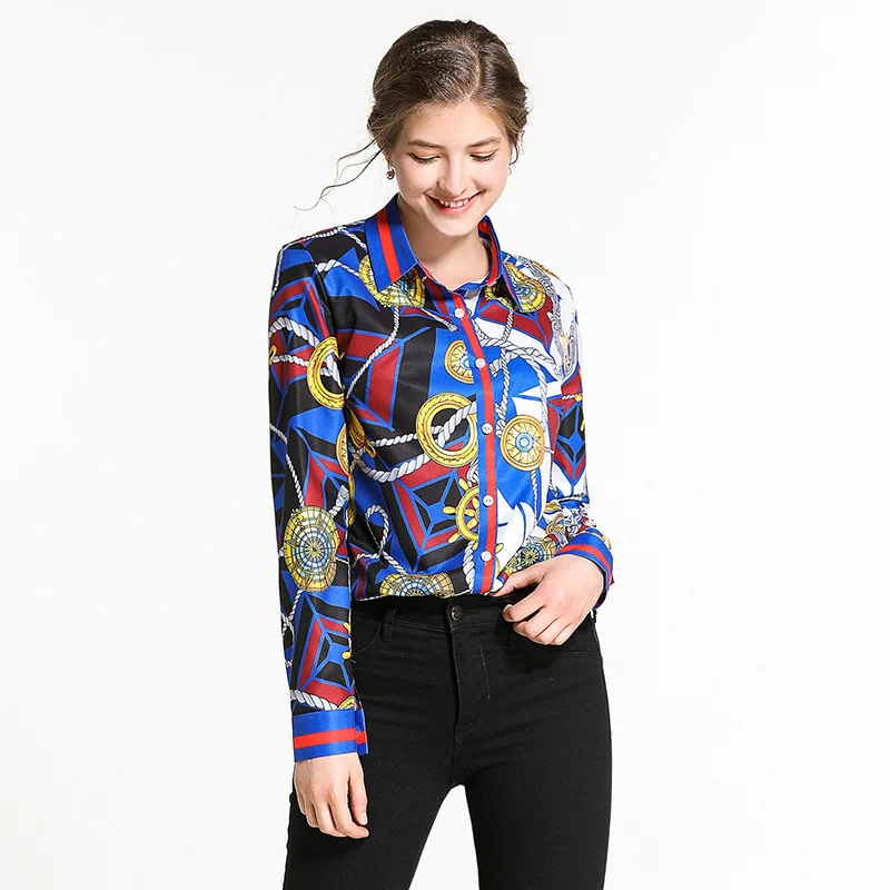 Женская свободная рубашка Повседневная в европейском и американском стиле с