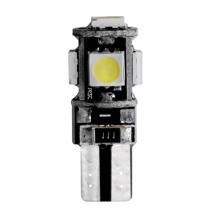 T10 WY5W 5 SMD 5050 светодиодный автомобильный клиновидный светильник 192 501 2825 W5W 5SMD CANBUS