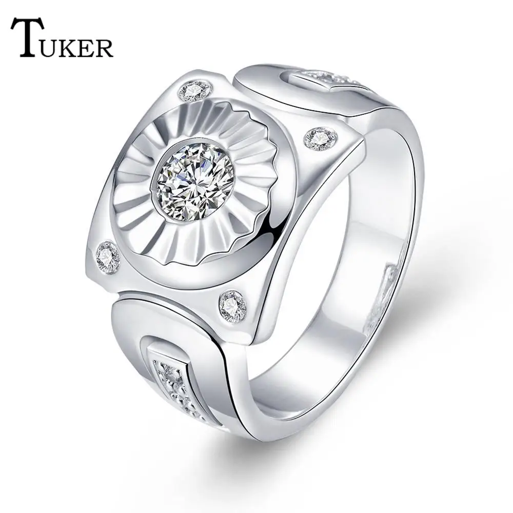 Tuker классические простые личности часы формы кубического циркония Кольца