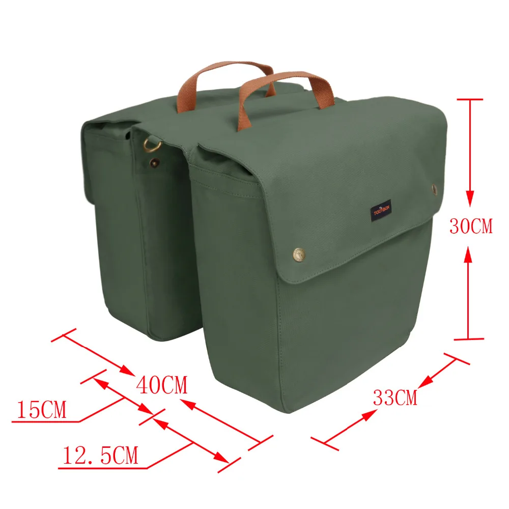 Tourbon винтажное Велосипедное заднее сиденье Pannier велосипедная задняя стойка багажник для велосипеда багаж две сумки для хранения 23л водоотталкивающий воск холст